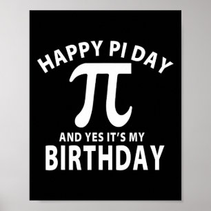 Poster Vintage Happy Pi Day E Sim É Meu Aniversário
