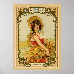 Poster Vintage Harvest Girl