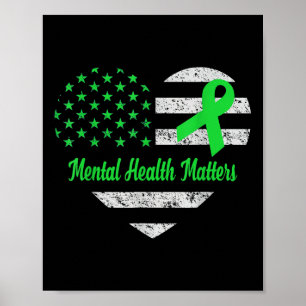 Poster Vintage Heart Mental Health S Mental Health Awaren