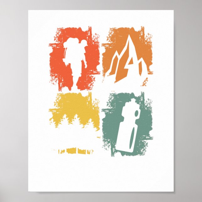 Poster Vintage Hiking (Frente)