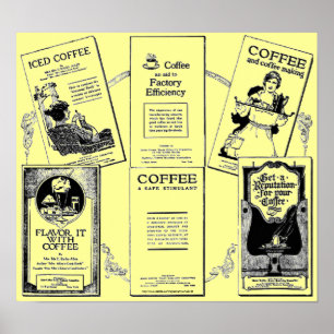 Poster "Vintage & Historic café booklet medley"