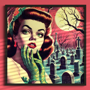 Poster Vintage Horror Pin Up