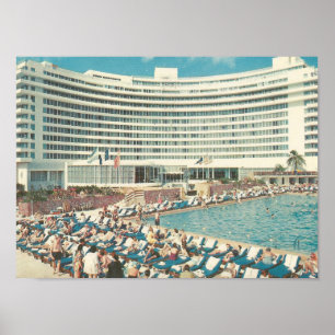 Poster Vintage, Hotel Fountainbleau, Miami FL