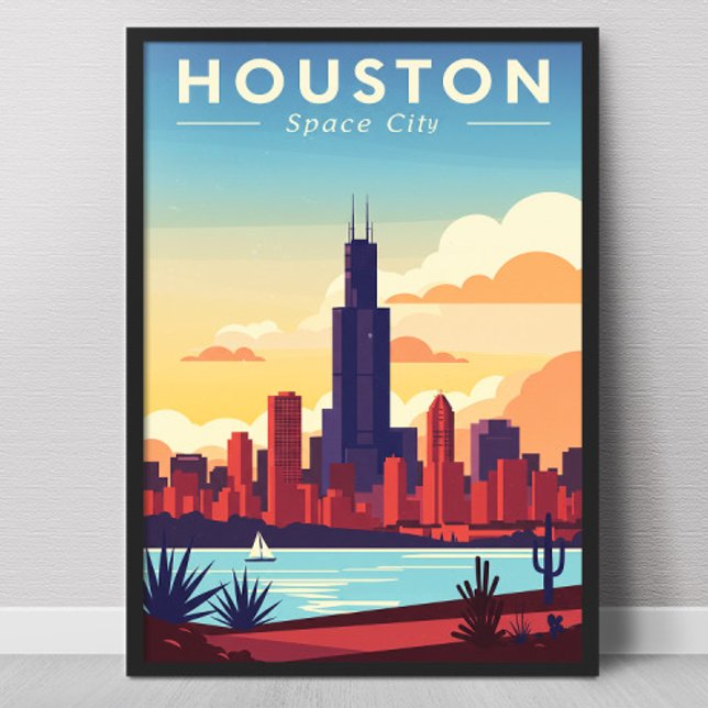 Poster Vintage Houston (Criador carregado)