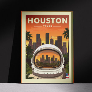 Poster Vintage Houston Texas