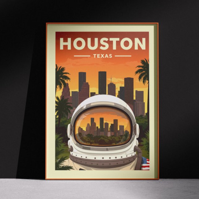 Poster Vintage Houston Texas (Criador carregado)