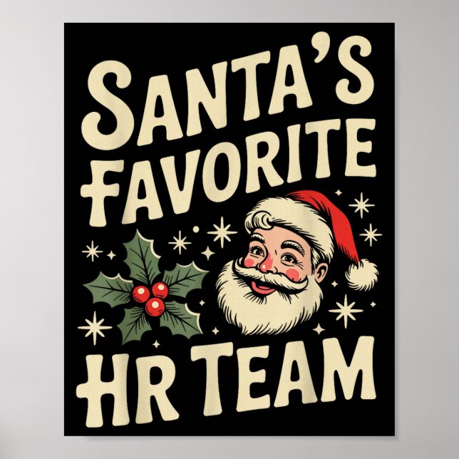 Poster Vintage Human Resource Matching Hr Retro Christmas (Frente)
