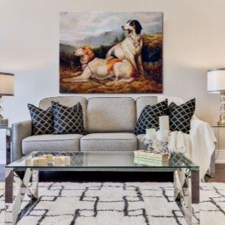 Poster Vintage Hunting Dogs Portrait