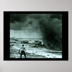 Poster Vintage Hurricane Wave
