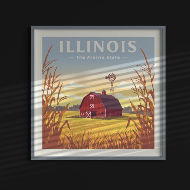 Poster Vintage Illinois (Criador carregado)