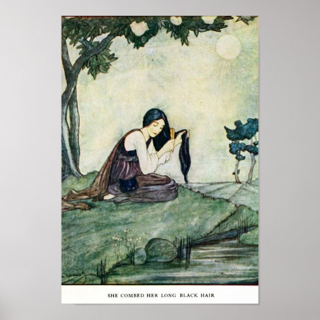Poster Vintage Illustration Rie Cramer Grimm's Fairy Tale (Frente)