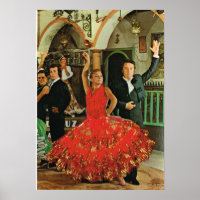 Vintage image, Espanha, dançarinos do Flamenco