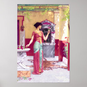 Poster Vintage Incrível Garota Italiana Com O Buquê