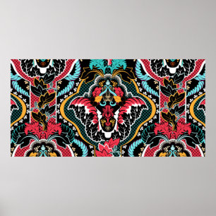 Poster Vintage indian é um padrão perfeito. Papel de pa