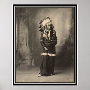 Pôster Vintage índio: Urso da Águia, Sioux -