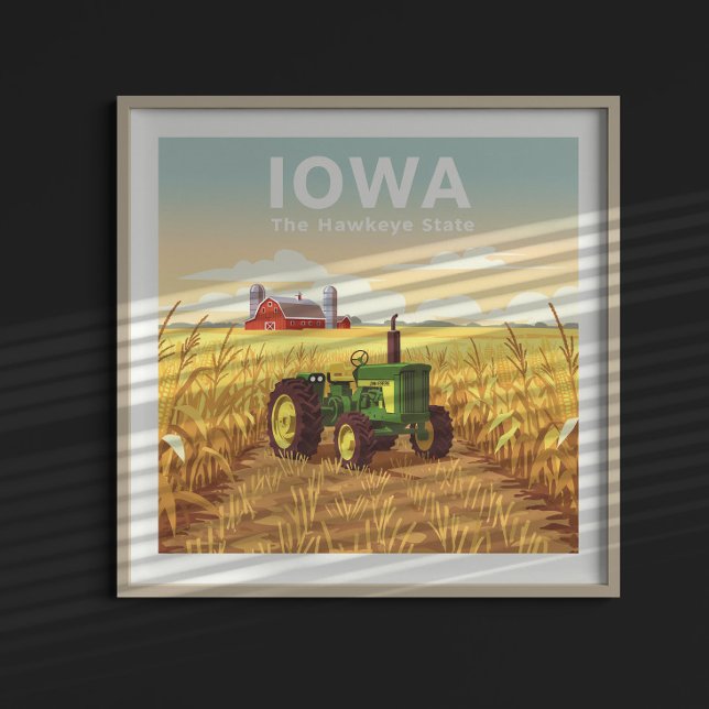 Poster Vintage Iowa (Criador carregado)