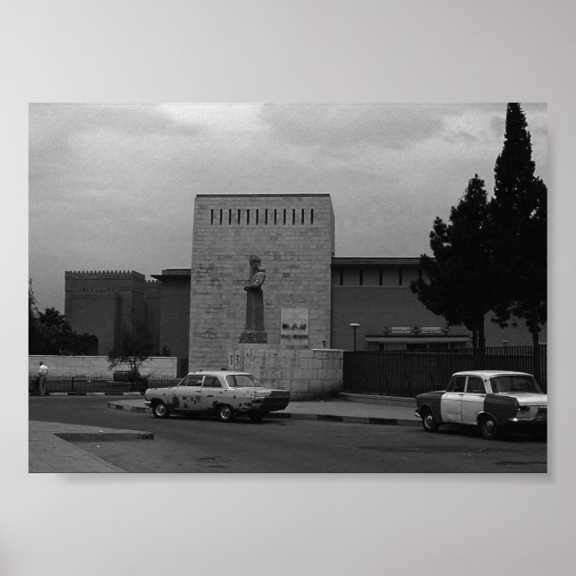 Poster Vintage Iraque - Museu de Bagdade (Frente)