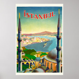 Poster vintage Istambul Turquia 1939