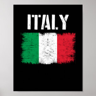Poster Vintage Italy Italian Italy Italian Flag Pride