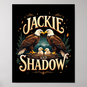 Poster Vintage Jackie E O Gráfico Da Família De Águia-Vál