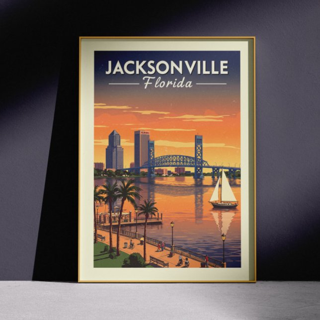 Poster Vintage Jacksonville Florida (Criador carregado)