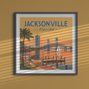 Poster Vintage Jacksonville Florida