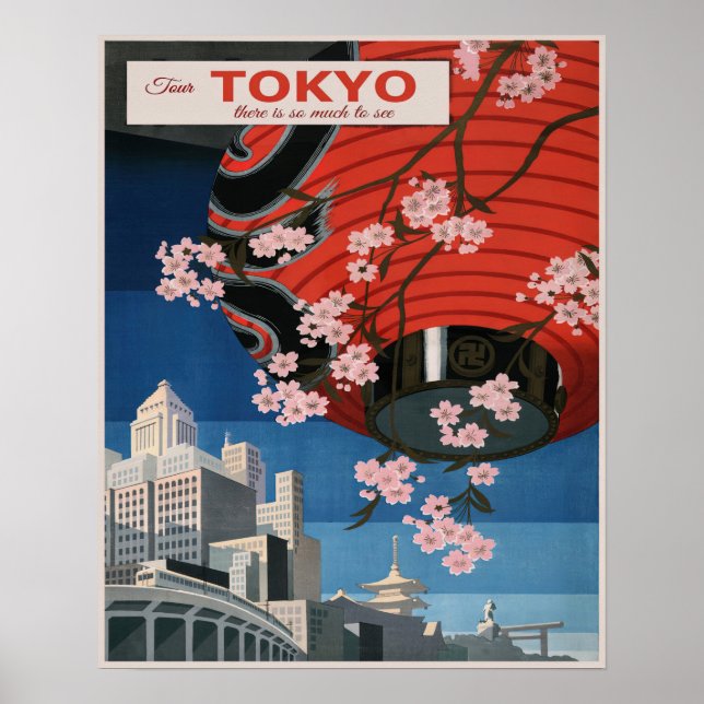 Poster Vintage Japan Viagem (Frente)