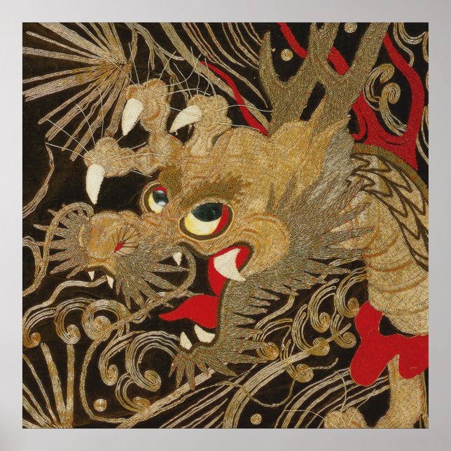 Pôster Vintage Japonês Dragon (Frente)