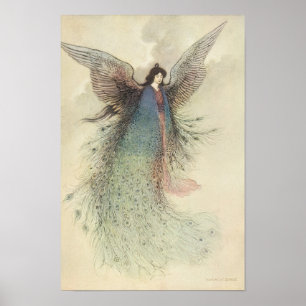 Poster Vintage Japonês Fairy Tale, The Moon Maiden