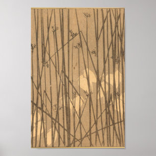 Poster Vintage Japonês Wall Art Bamboo