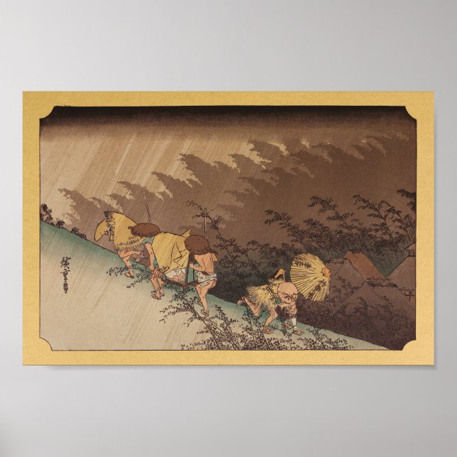 Poster Vintage Japonês Wall Art Storm (Frente)