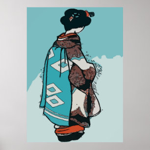 Poster Vintage Japonesa, adicione texto