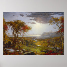 Poster Vintage Jasper Cropsey Autumn no Rio Hudson