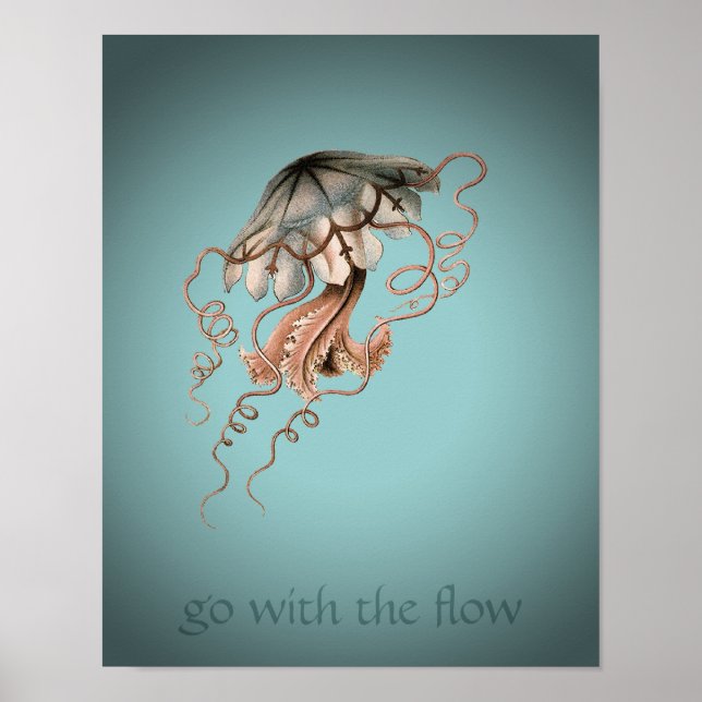 Poster Vintage Jellyfish (Frente)
