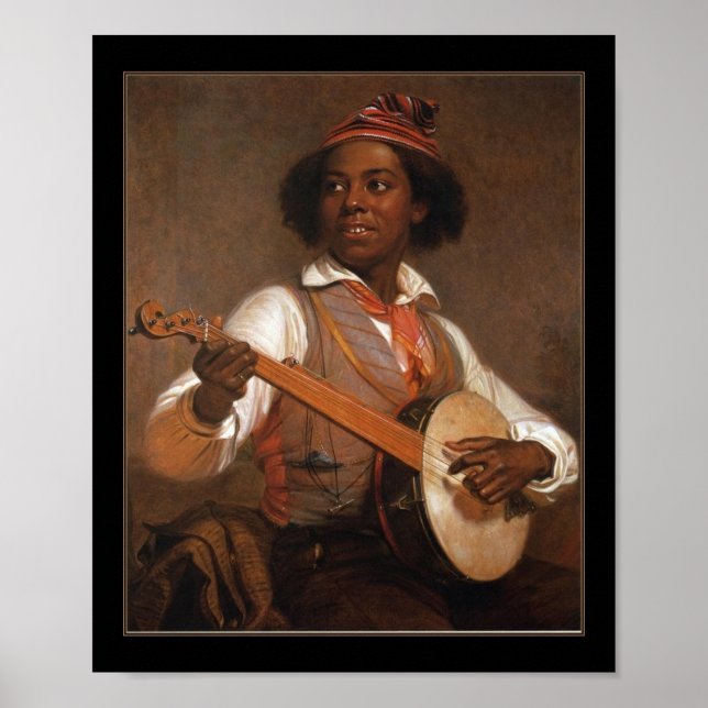 Poster Vintage, Jogador De Banjo (Frente)