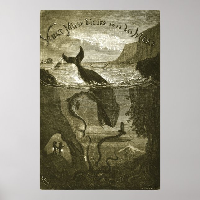 Poster Vintage Jules Verne 20.000 Léguas... (Frente)