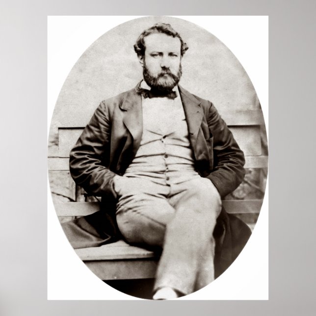 Poster Vintage Jules Verne - Foto Retrato (Frente)
