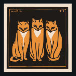 Poster Vintage Julie De Graag Three Cats Trio Art Deco<br><div class="desc">Julie De Graag Three Cats: Whimsical Trio Art Impressão para Cat Lovers "Julie De Graag Three Cats" Art Impressão é uma peça encantadora que captura a essência do encanto felino e da companheira divertida. Criada pela talentosa artista Julie De Graag, esta trio caprichosa de gatos traz um toque de alegria...</div>