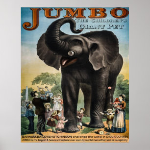 Poster Vintage Jumbo Circus Advertisement
