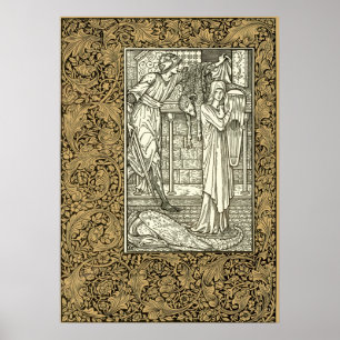 Poster Vintage Kelmscott Press William Morris Border