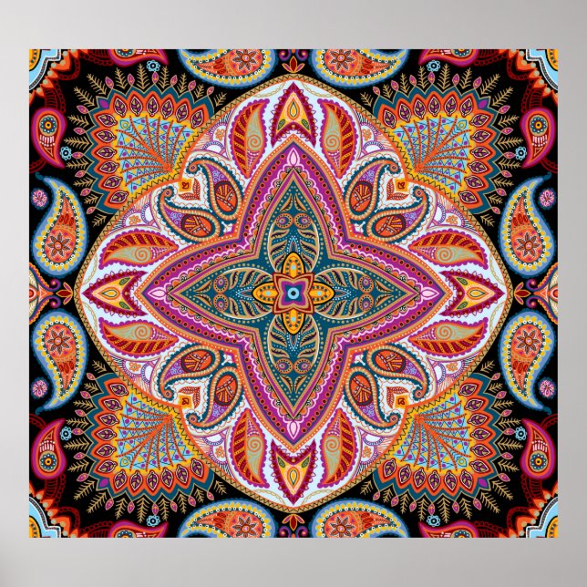 Poster Vintage Kerhead - Padrão Ornamental (Frente)