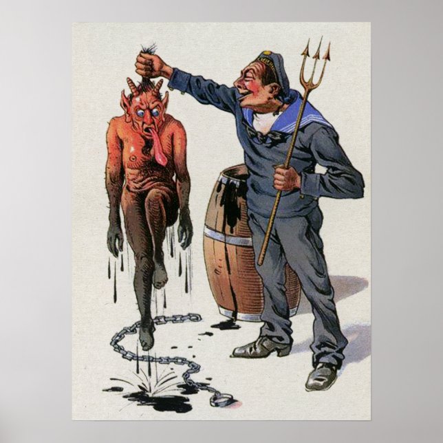 Poster Vintage Krampus Art (Frente)