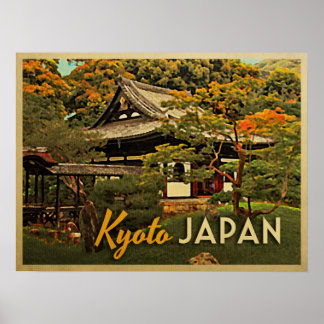 Poster Vintage Kyoto Japão