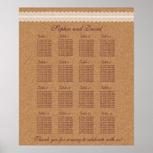 Pôster Vintage Lace Wine Cork Casation Gráfico 16