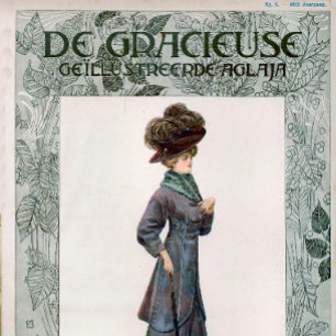 Poster Vintage Ladies Fashion Design Illustração