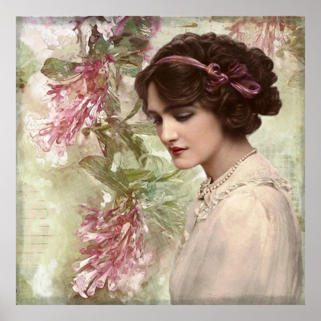 Poster Vintage Lady Portrait (Frente)