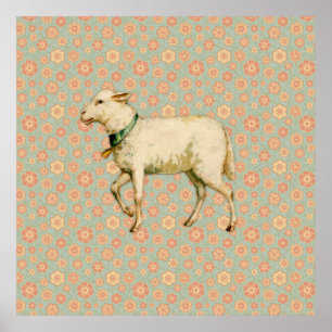 Pôster Vintage Lamb Art
