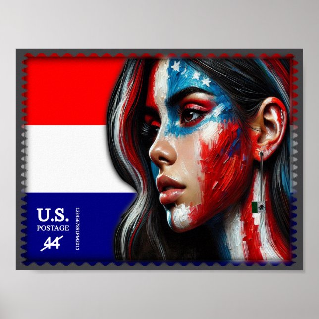 Poster Vintage L'Amerique - Hisp (Frente)