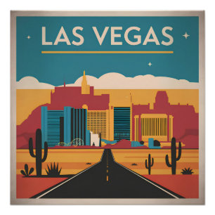 Pôster Vintage Las Vegas USA
