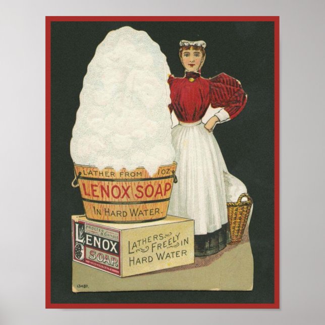 Poster Vintage Lenox Soap Ad Washing (Frente)